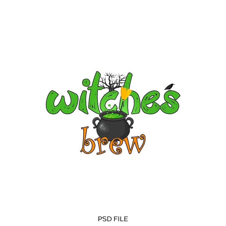 PSD witches brew halloween es un archivo de psd