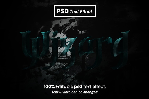 Wizard Movie Texure 3d Effet De Texte Modifiable