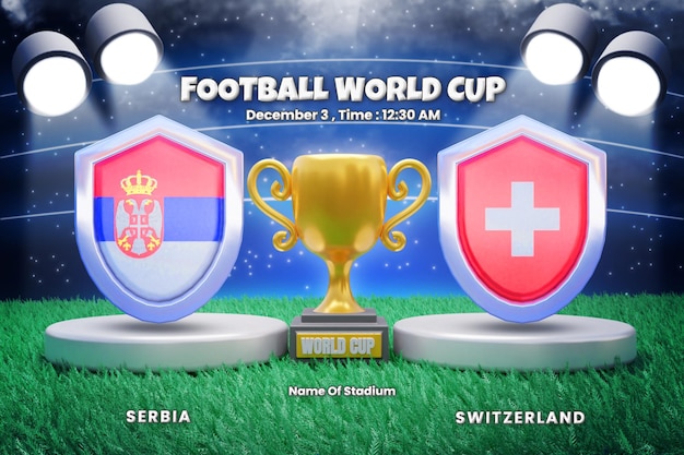 WM-Gruppenphasenspiele Serbien vs. Schweiz Anzeigetafel übertragen