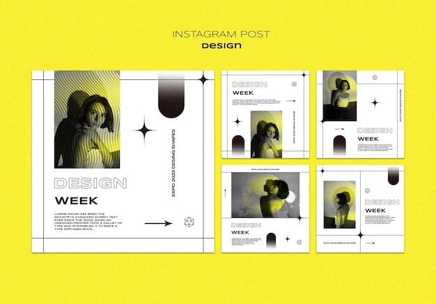 Wochenvorlage für minimalistisches Design