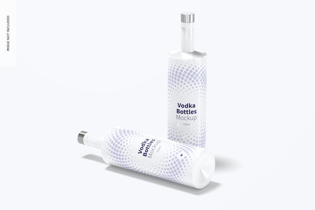 Wodka bottles mockup