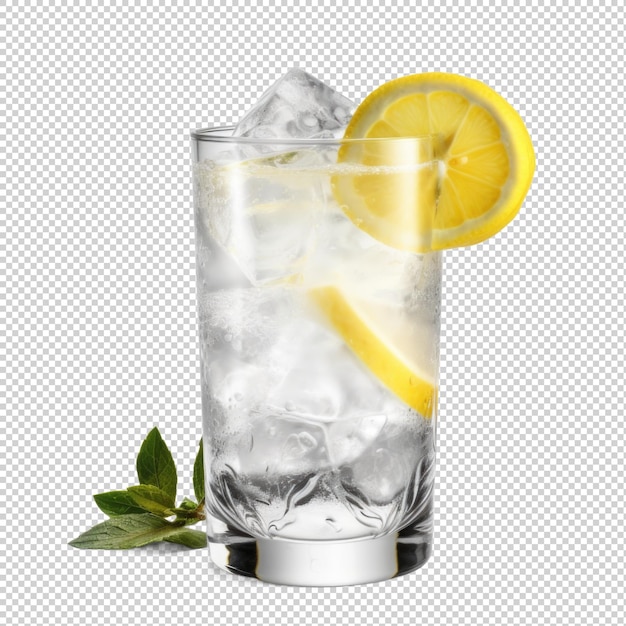 Wodka-limonade-cocktail isoliert auf transparentem hintergrund generative ki