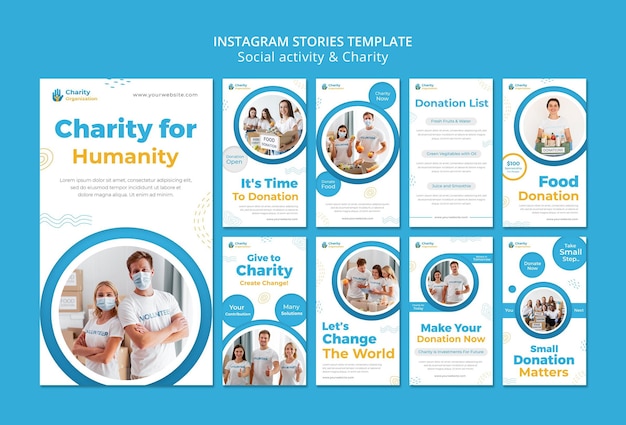Wohltätigkeitsaktivitäten instagram Geschichten