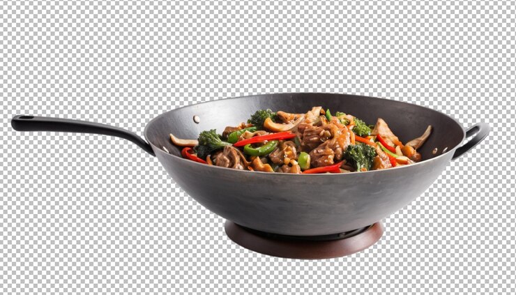 PSD wok para herramientas de cocina profesionales de restaurantes