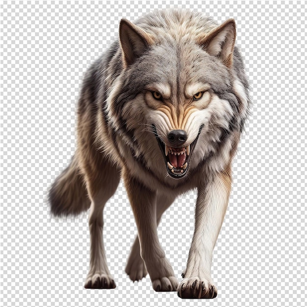 PSD a wolf with a wolf on its face