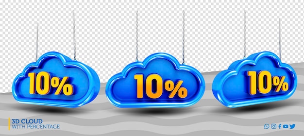 WOLKE 3D MIT BUNTER PROZENTSATZ FÜR DEN TAG DER KINDER