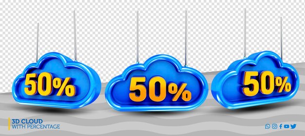 WOLKE 3D MIT BUNTER PROZENTSATZ FÜR DEN TAG DER KINDER