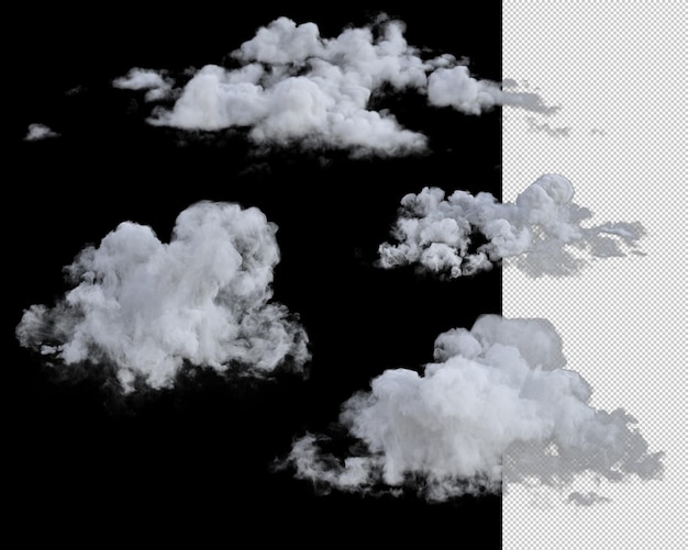 Wolke isoliert 3d-rendering