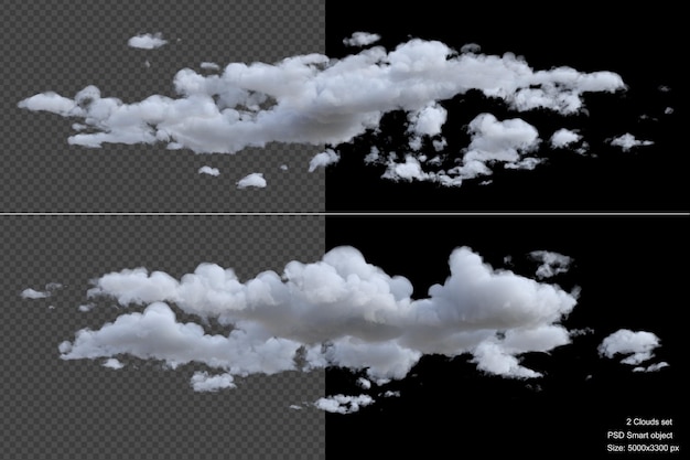 Wolken bedecken isoliertes 3d-rendering