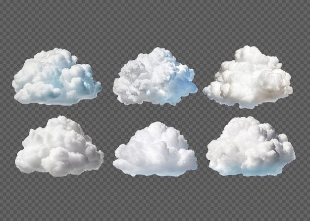 PSD wolken-isolierter transparenter hintergrund