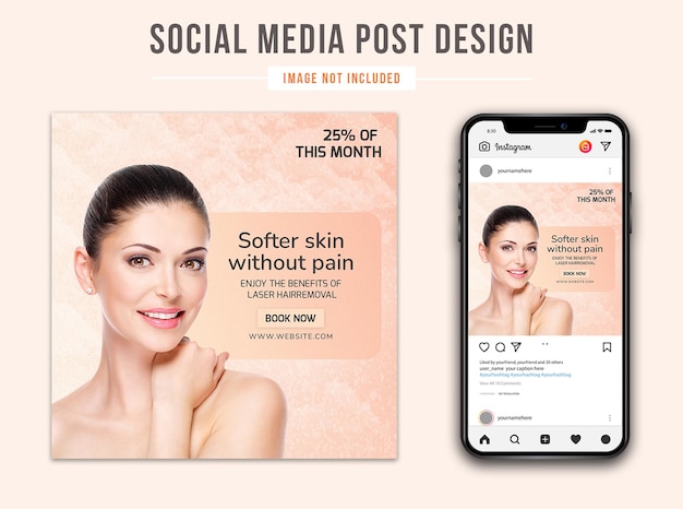 Women's Skincare Beauty Spa et salon de massage le plus grand offre une bannière et un modèle de bannière de web post