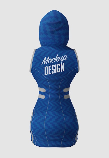 Women39s Sport Dress Mockup Vue Arrière Illustration 3d