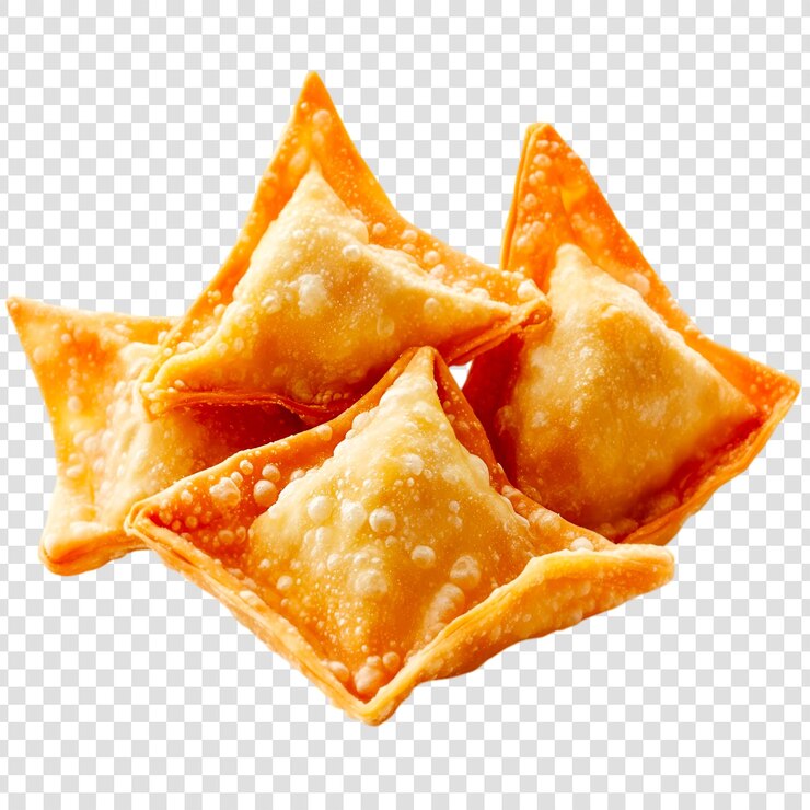 PSD wontons fritos y crujientes un delicioso bocadillo asiático