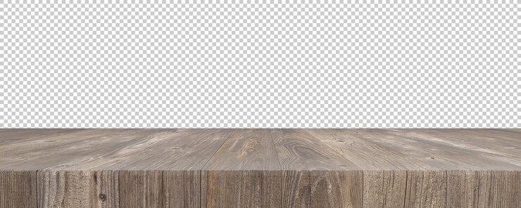 PSD wood display plank isolated cut out backgrounds 3d rendering