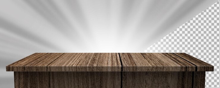 PSD wood table top 3d