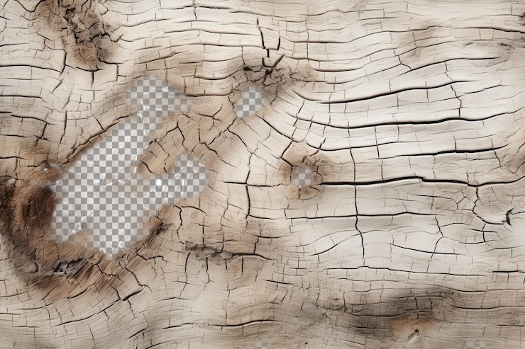 PSD wood texture with cracks and patterns showcasing natural aging and character