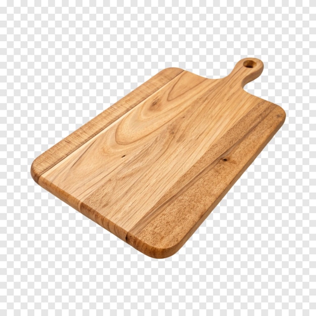 Wooden Cutting Board isolated on a Transparent White Background b