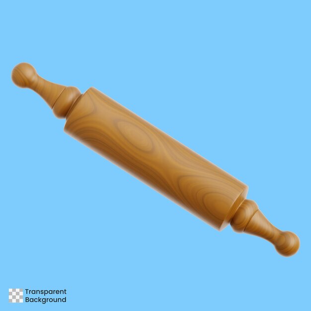 Wooden Rolling Pin 3d Illustration