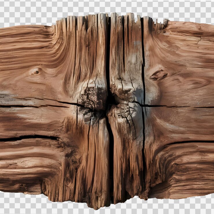 PSD wooden signboard isolated on transparent background blank wooden banner png