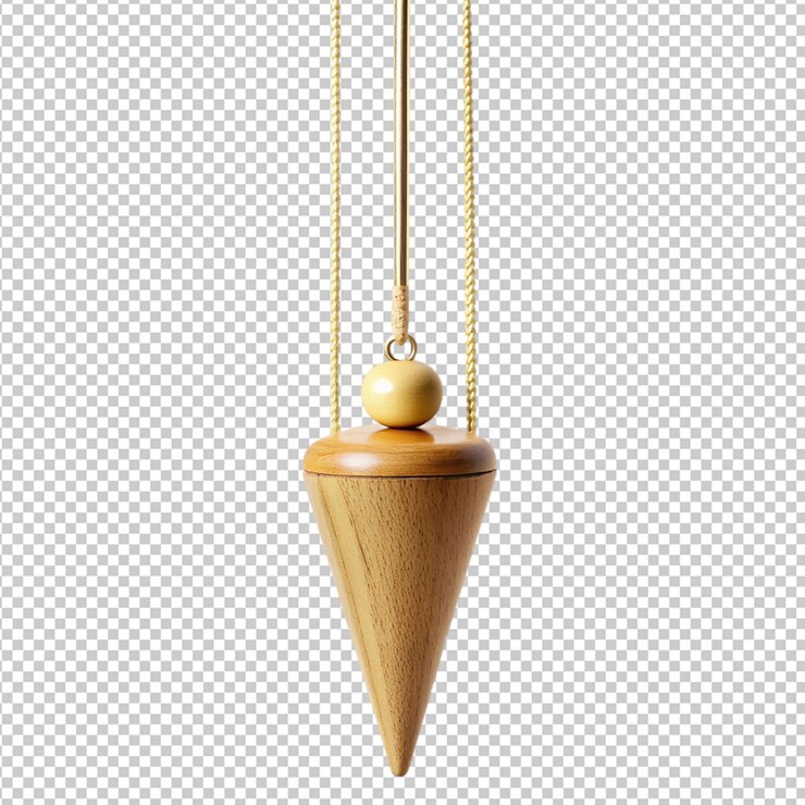 PSD wooden stick pendulum on transparent background