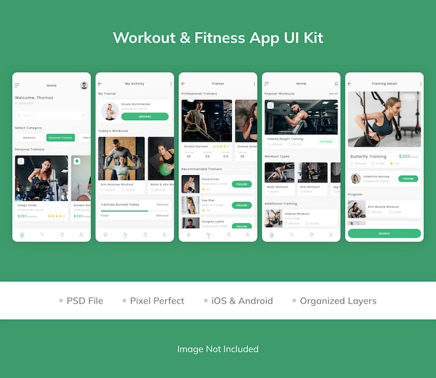 Workout amp fitness app ui-kit