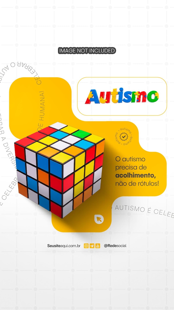 PSD world autism awareness day april 2nd social media editable psd dia autismo 2 de abril (welttag des bewusstseins für autismus 2. april)