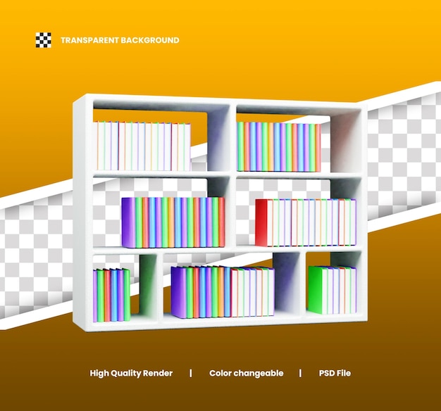 PSD world book day icon 3d illustration or book day icon 3d render or world book day app icon 3d render