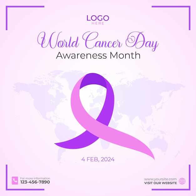 World Cancer Day Awareness Social Media Instagram Post
