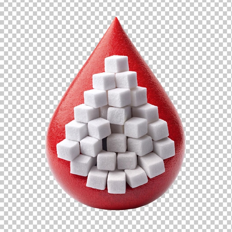 PSD world diabetes day concept with symbol of diabetes on transparent background