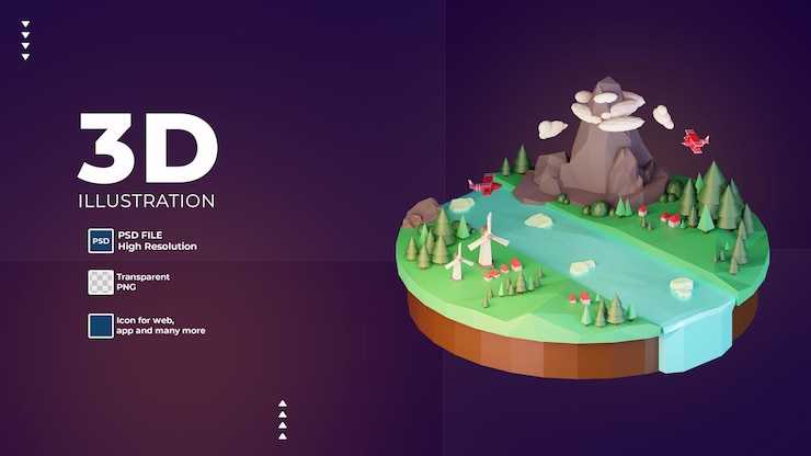 PSD world environment day 3d icon