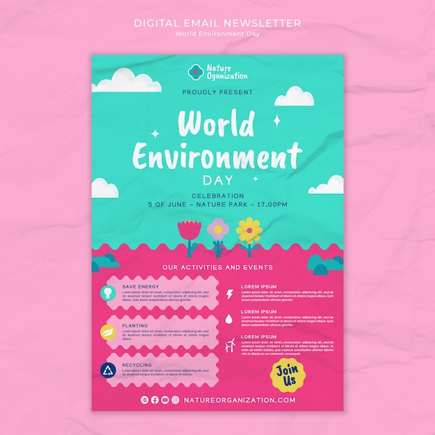 PSD world environment day template design