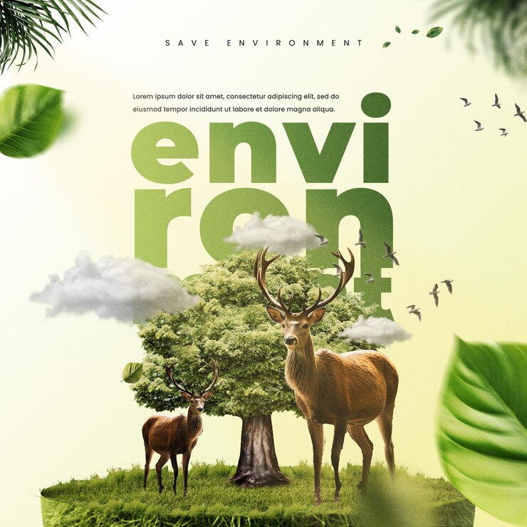 PSD world environment day youtube thumbnail template
