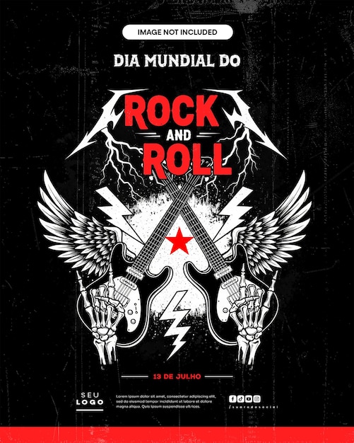World Rock Day July 13 social media editable post