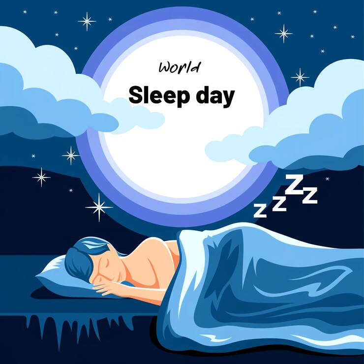 PSD world sleep day background template
