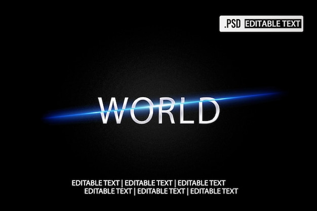 WORLD-Text-Stil-Effekt