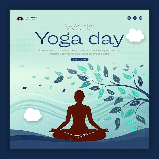 World Yoga Day social media post