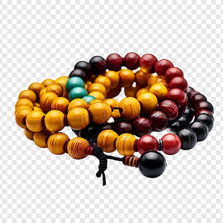 PSD worry beads joyas komboloi aisladas sobre fondo transparente