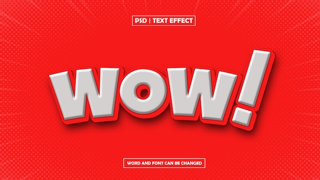 Wow Red style text effect