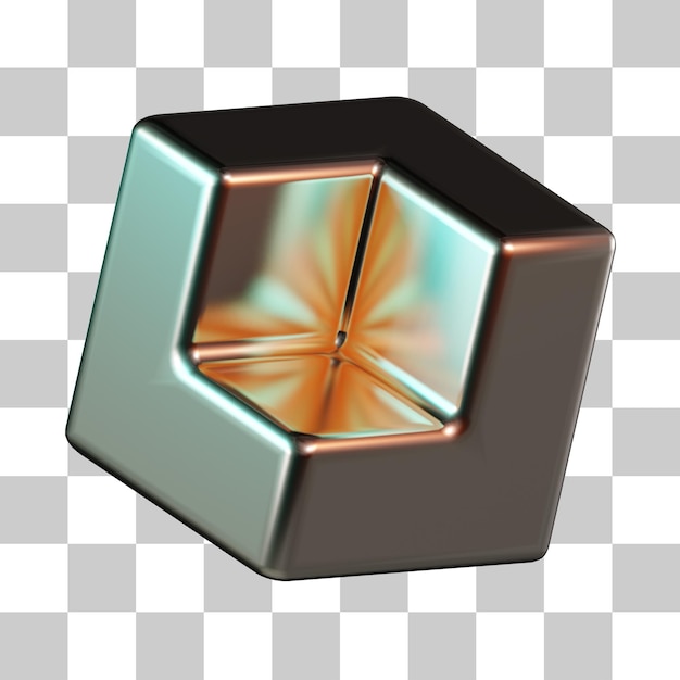 Würfel 3D-Symbol zeichnen