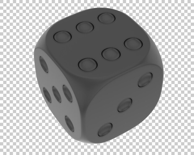Würfel auf transparentem hintergrund 3d-darstellung