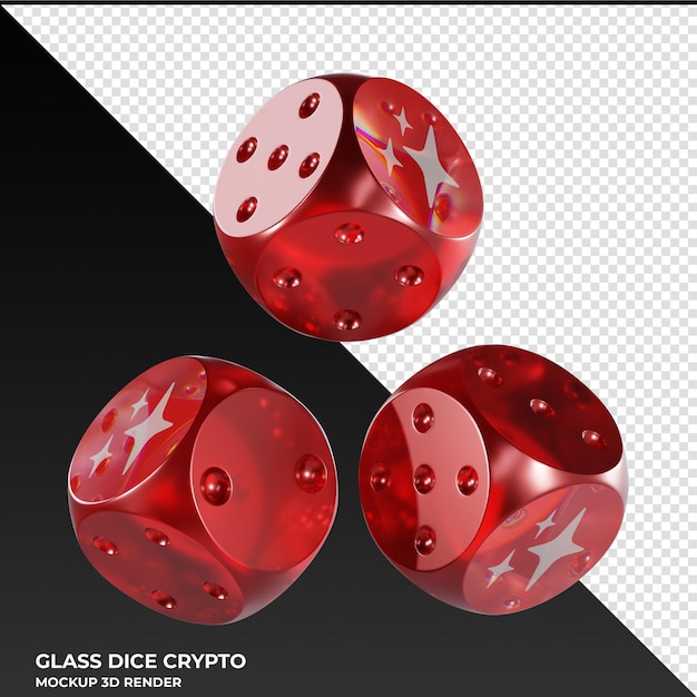 Würfel Magisches Glas Würfel Krypto 3D-Icon