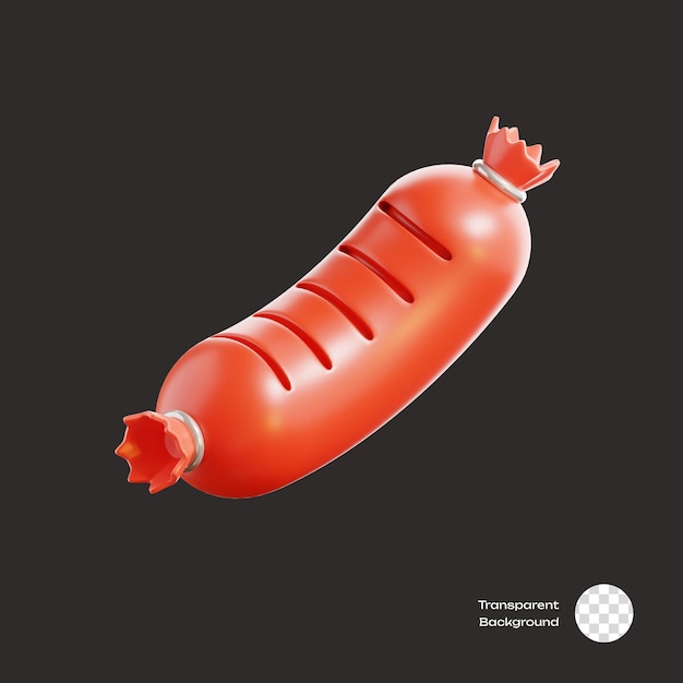 Würstchen-Ikonen in 3D