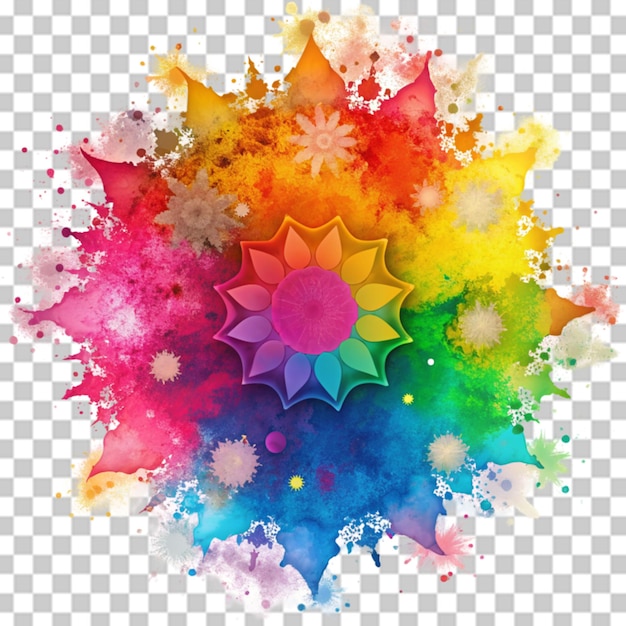PSD wunderschön farbenfroher splash holi feiern festival karte hintergrund