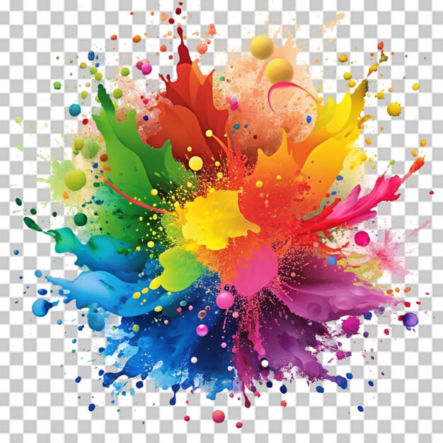 PSD wunderschön farbenfroher splash holi feiern festival karte hintergrund