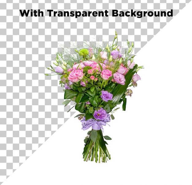 Wunderschöner rosa und lila Blumenstrauß