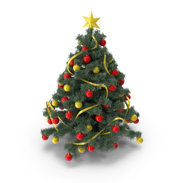 Wunderschöner Weihnachtsbaum mit Ornamenten Feierliche Feiertagsdekoration Ideen Weihnachtenfeiern