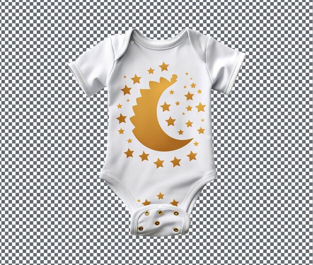 PSD wunderschönes onesie für babys, isoliert auf durchsichtigem hintergrund