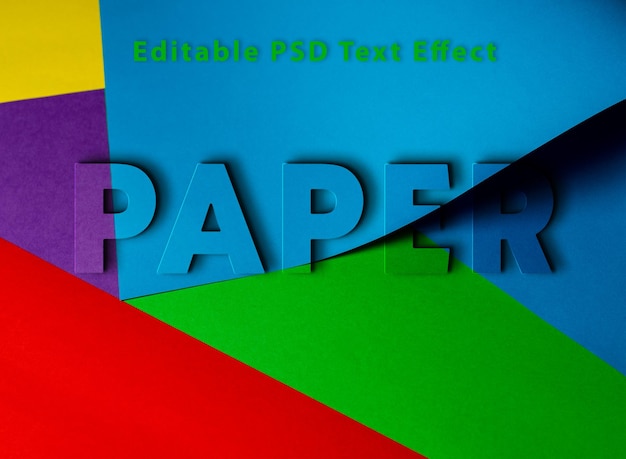 PSD wunderschönes papierschnitt-mockup-design
