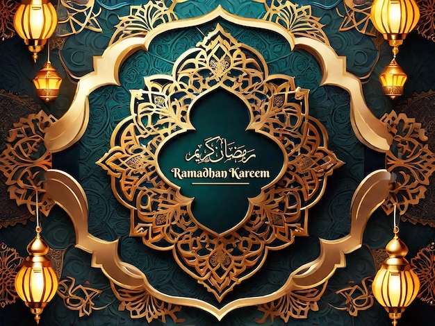 Wunderschönes ramadan kareem islamisches hintergrundbild