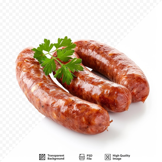 PSD wurst auf weißem hintergrund